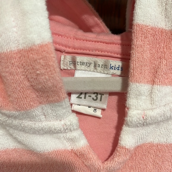 Pottery Barn Striped Hooded Terry Cloth Cover Up - excellent condition - Picture 3 of 3